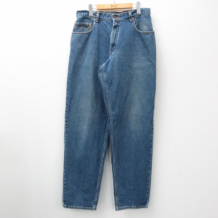 W33/古着 リーバイス Levis 570 ジーンズ メンズ 00s コットン 紺 ネイビー デニム 24sep19 中古 ボトムス ジーパン Gパン ロング パンツ