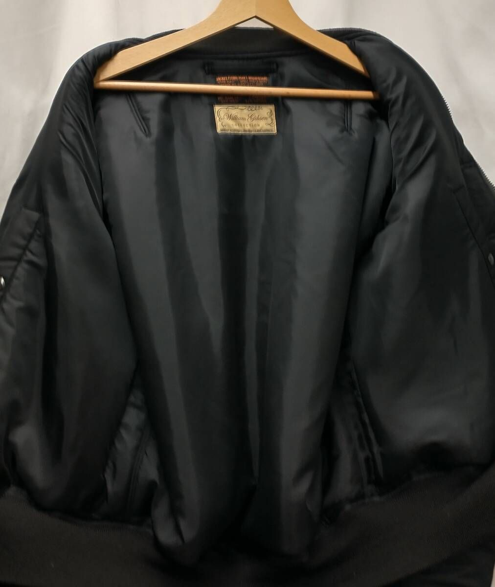 BUZZ RICKSON’S バズリクソンズ RICKSON’S WILLOAM GIBSON ウィリアムギブソン MA-1 ブラック Lサイズ BR15414 KANDAIZUMI_COM