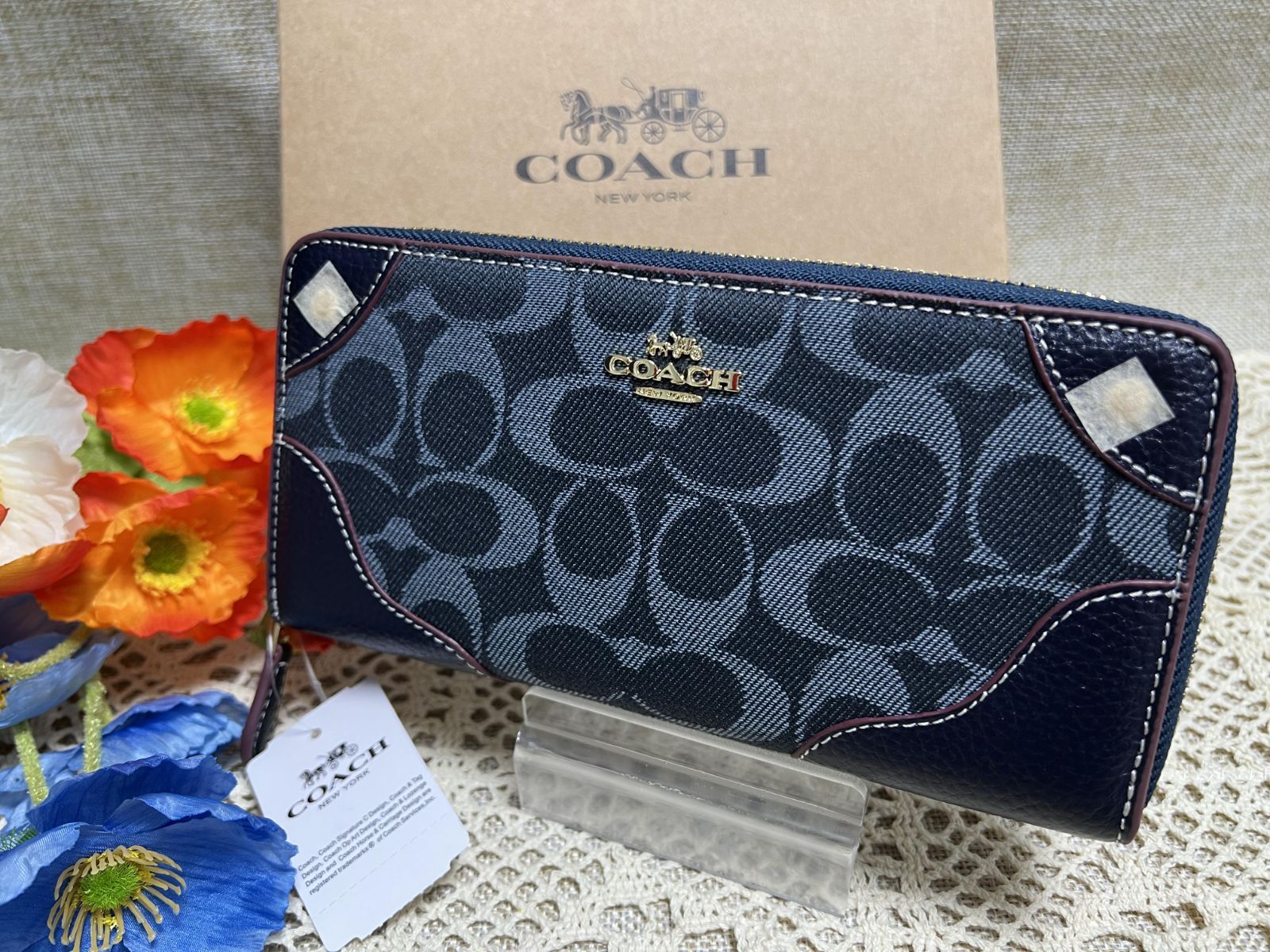 COACH 財布 コーチ 長財布 シグネチャー アコーディオン ジップ