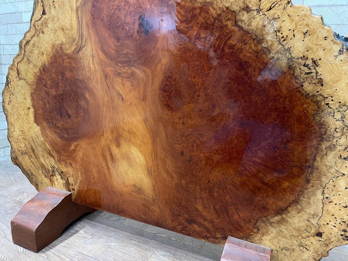 希少 花梨 瘤 コブ 瘤杢 玉杢 泡杢 輪切り 一枚板 天然木 衝立