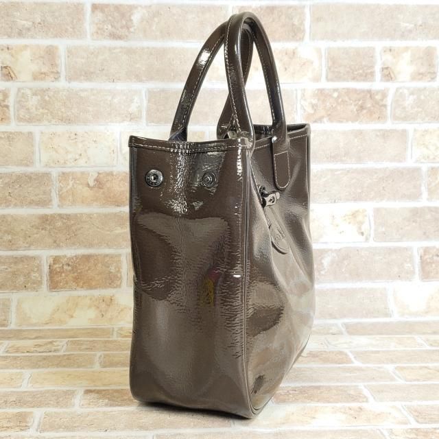 美品 ロンシャン LONGCHAMP ☆ ル ロゾ エナメルレザー ハンドバッグ 