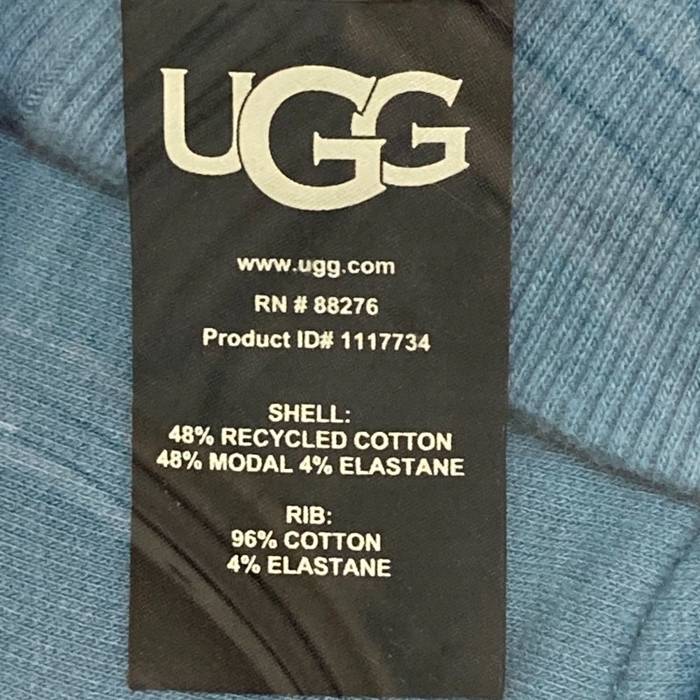 良品 UGG アグ 袖ロゴ オーバーサイズ プルオーバー スウェットパーカー S ブルー レディース 古着 中古 UGG - 良品 UGG アグ 袖ロゴ オーバーサイズ プルオーバー