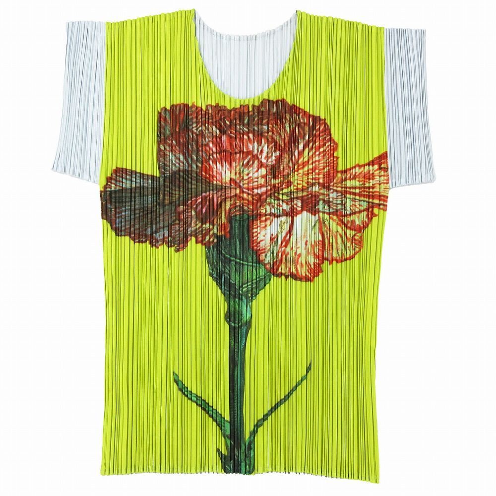 00s 2000 PLEATS PLEASE ISSEY MIYAKE Archive フラワー 花 カットソー Tシャツ 半袖 Vintage 3 L イエロー レディース 【中古】 /TNT 00s 2000 PLEATS PLEASE ISSEY MIYAKE Archive フラワー 花
