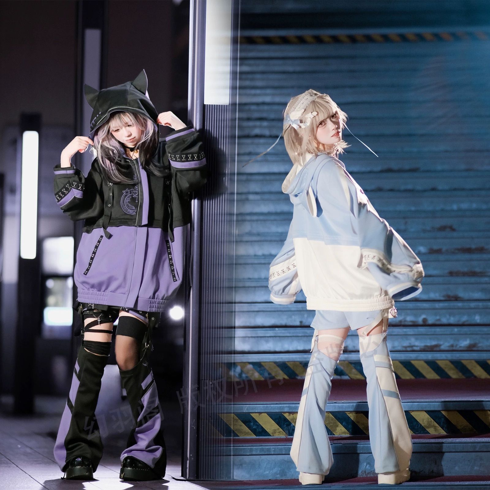 お買い得🌟3点セットアップ🌟 サブカル 地雷系 量産型 パーカー ジップ