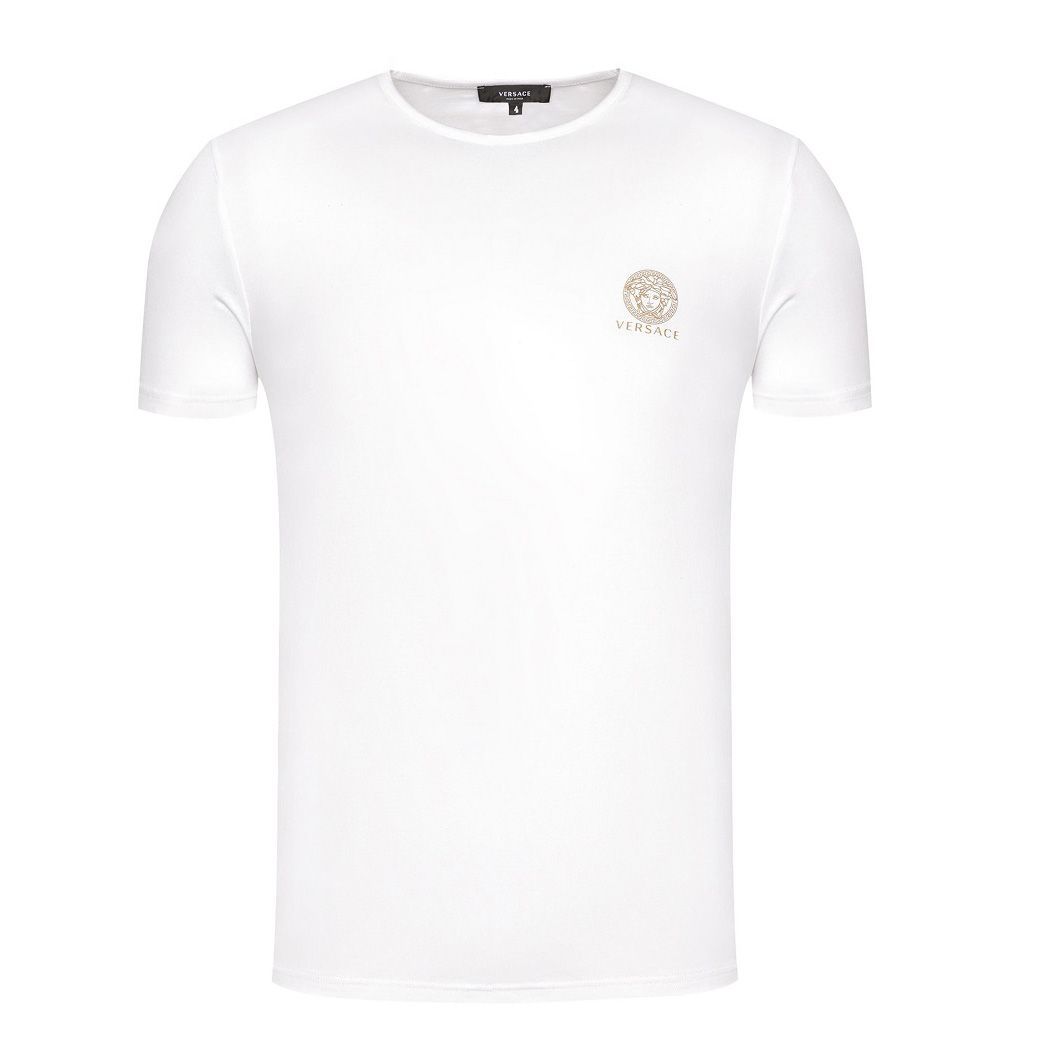 12 VERSACE ヴェルサーチ AU10193 A232741 ブラック ホワイト メデューサ クールネック 2枚セット 半袖 Tシャツ -  メルカリ