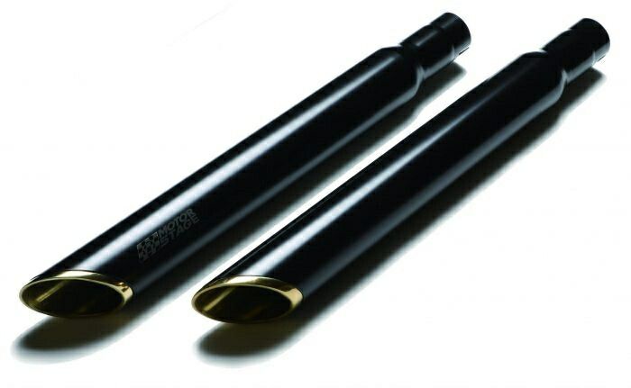 ブラスワイルド63スラッシュ 2017年FLSTF FLSTN FLS|黒|金エンド