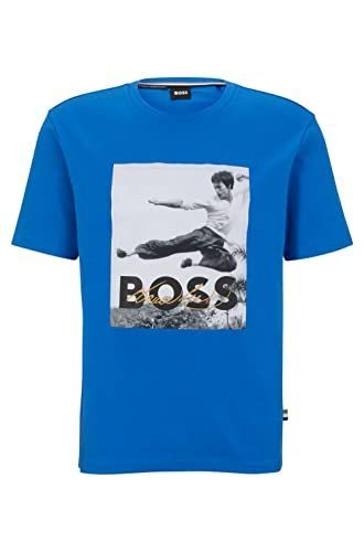 ブルー_XS [ボス] x Bruce Lee フォトアートワーク ジェンダーニュートラル Tシャツ メンズ XS ブルー - メルカリ