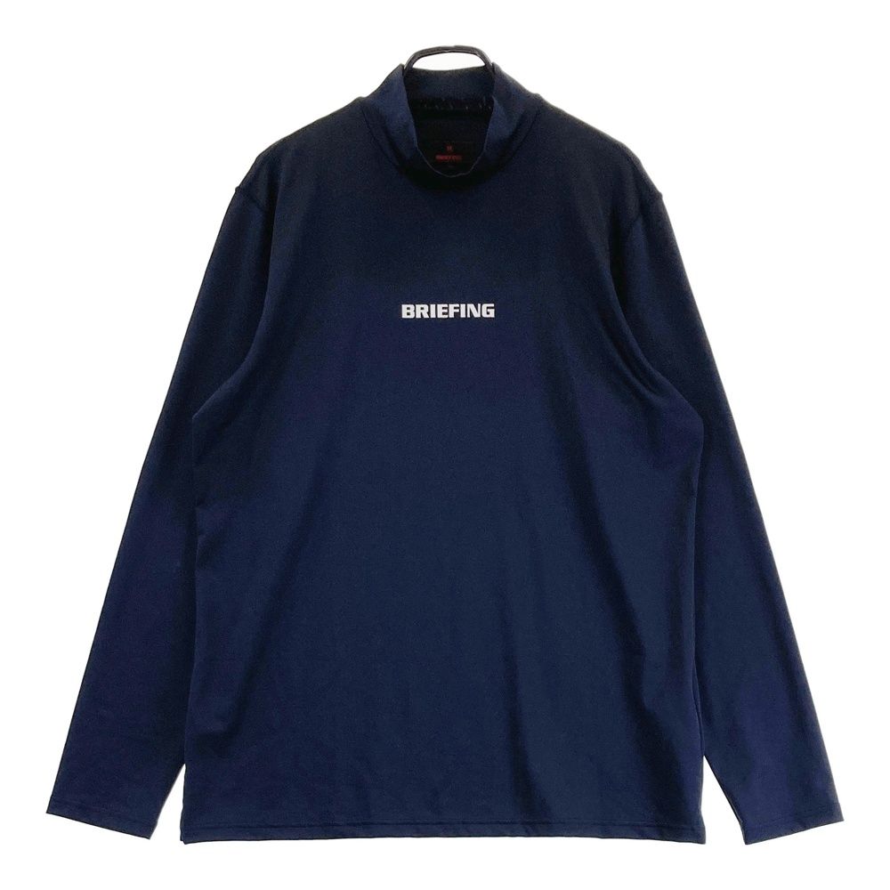 サイズ：XL BRIEFING GOLF ブリーフィング  ハイネック 長袖Tシャツ バックロゴ  ネイビー系 [240101424316] ゴルフウェア メンズ ストスト サイズ：XL BRIEFING GOLF ブリーフィング ハイネック 長袖T