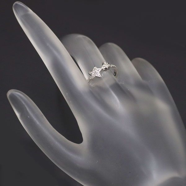 スタージュエリー K18WG ダイヤモンド リング 0.11ct スター スタージュエリー K18WG ダイヤモンド リング 0.11ct スター