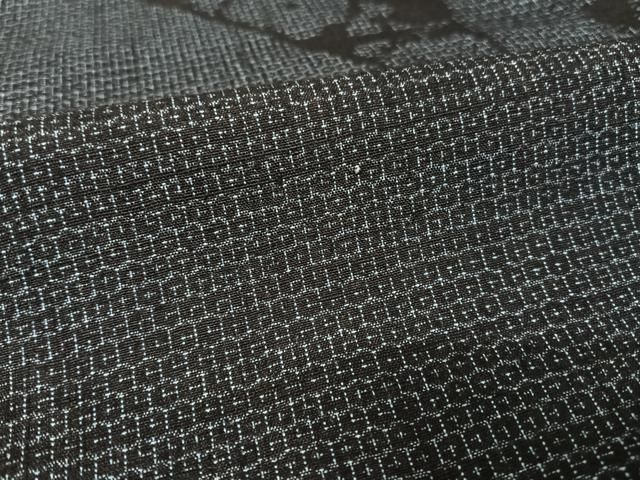 平和屋着物○結城玉紬 80亀甲 花唐草 結織苑 証紙付き 正絹 逸品  