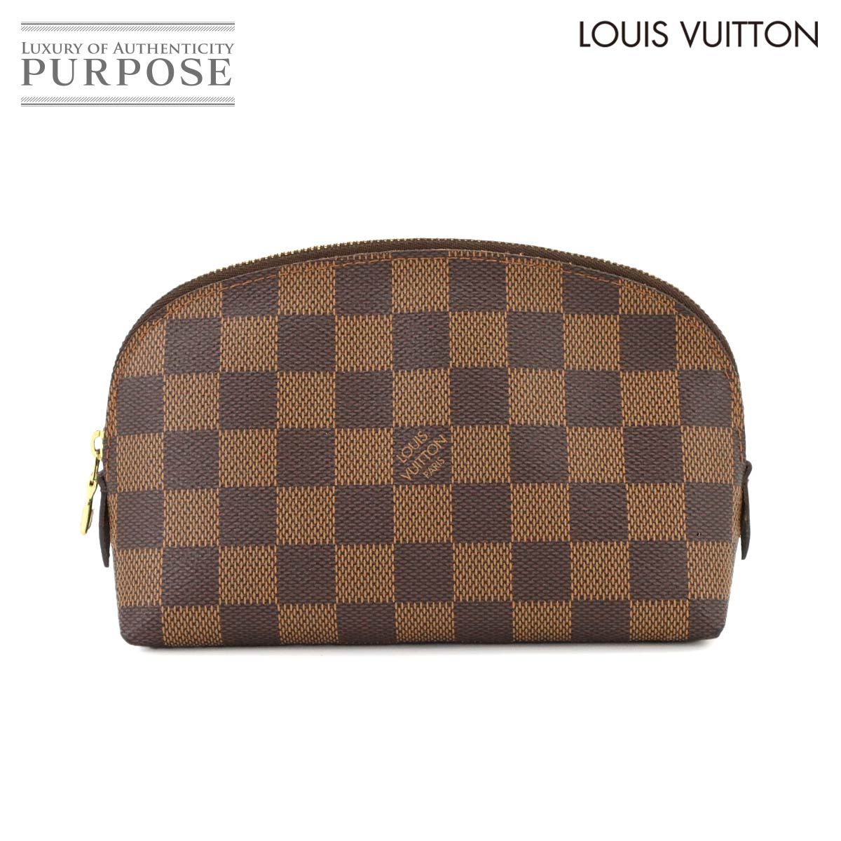 ルイ ヴィトン LOUIS VUITTON ダミエ ポシェット コスメティック PM コスメ ポーチ エベヌ ブラウン N47516 Pochette Cosmetic 90280561