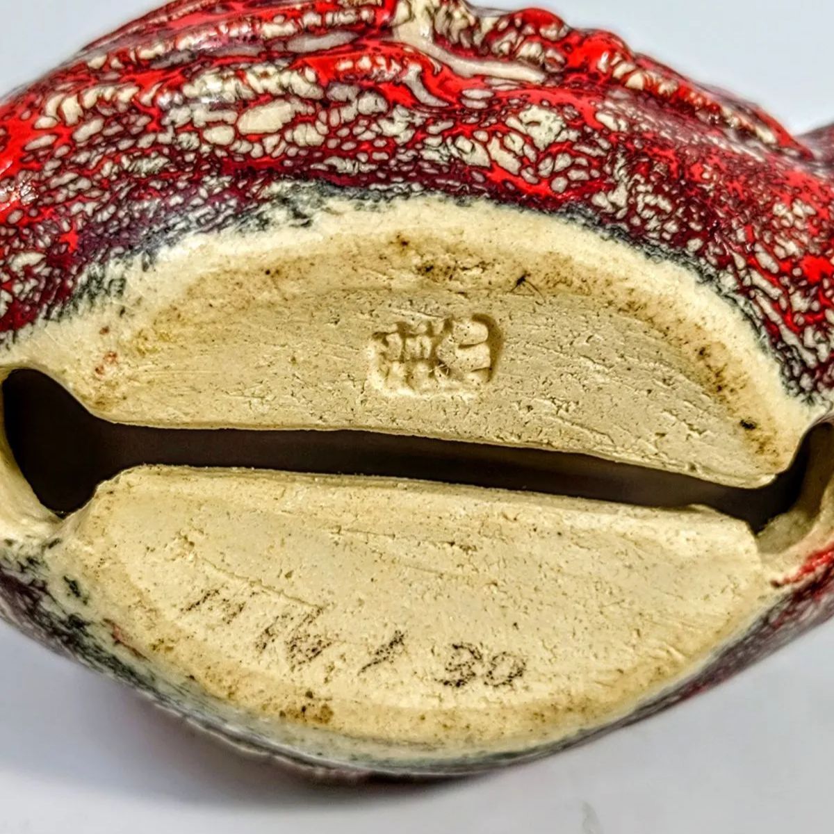 箕面焼 松田箕山(きざん) オシドリ 置物 土鈴 箸置き 3客 セット