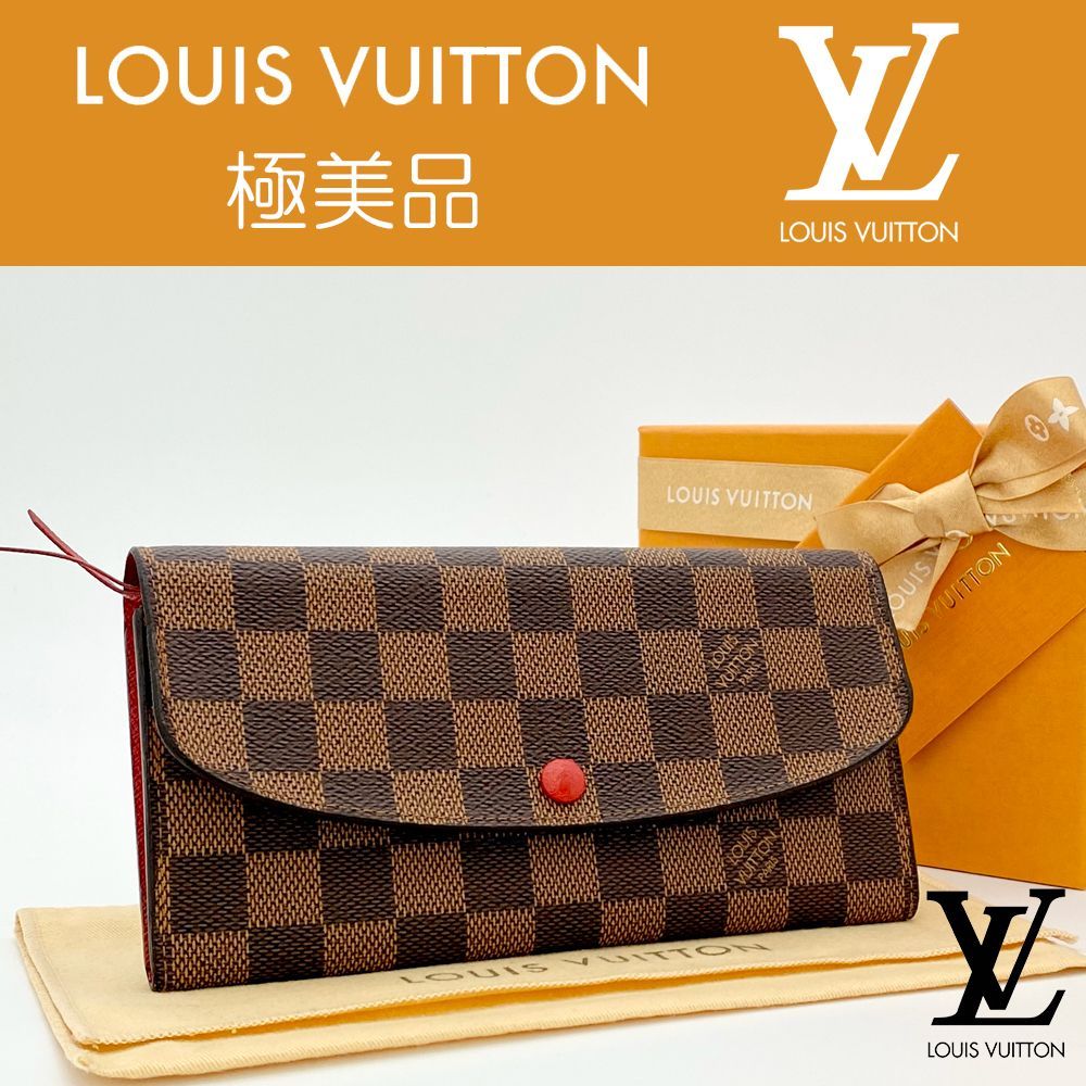 極美品】ルイヴィトン LOUIS VUITTON ダミエ ポルトフォイユ・エミリー 