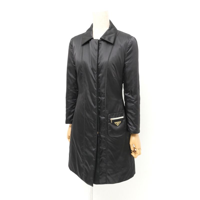 PRADA(プラダ) / プラダ/P6733/ステンカラーコート/36/ウール/NVY 