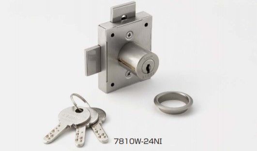 SUGATSUNE スガツネ工業 ミリオンロック 面付 シリンダー 錠 7810W型 ミリオンロック シリーズ 本体 150-001-260 7810W-24CR-D | DIY LAMP ランプ 建具 部品 ツール 鍵 錠 セキュリティ部品 シリンダー錠 ミ