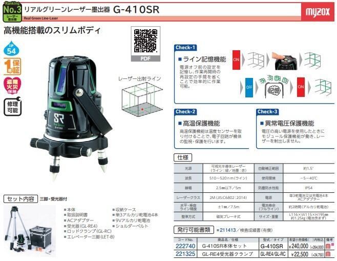 リアルグリーンレーザー墨出器