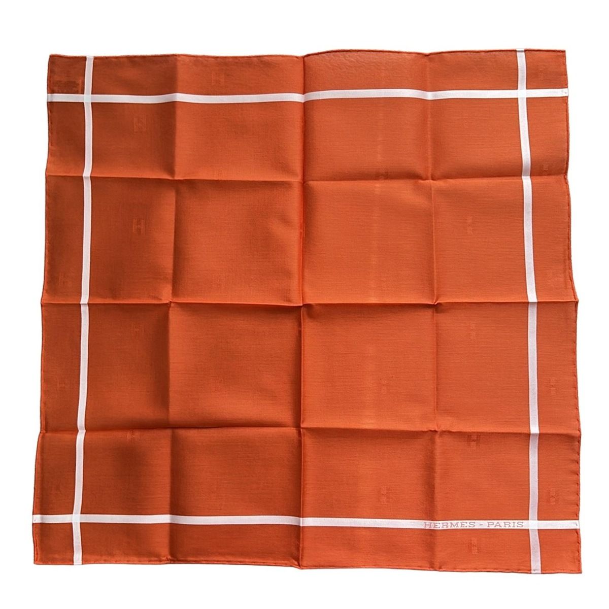 HERMES(エルメス) ハンカチ美品 - オレンジ×ライトピンク