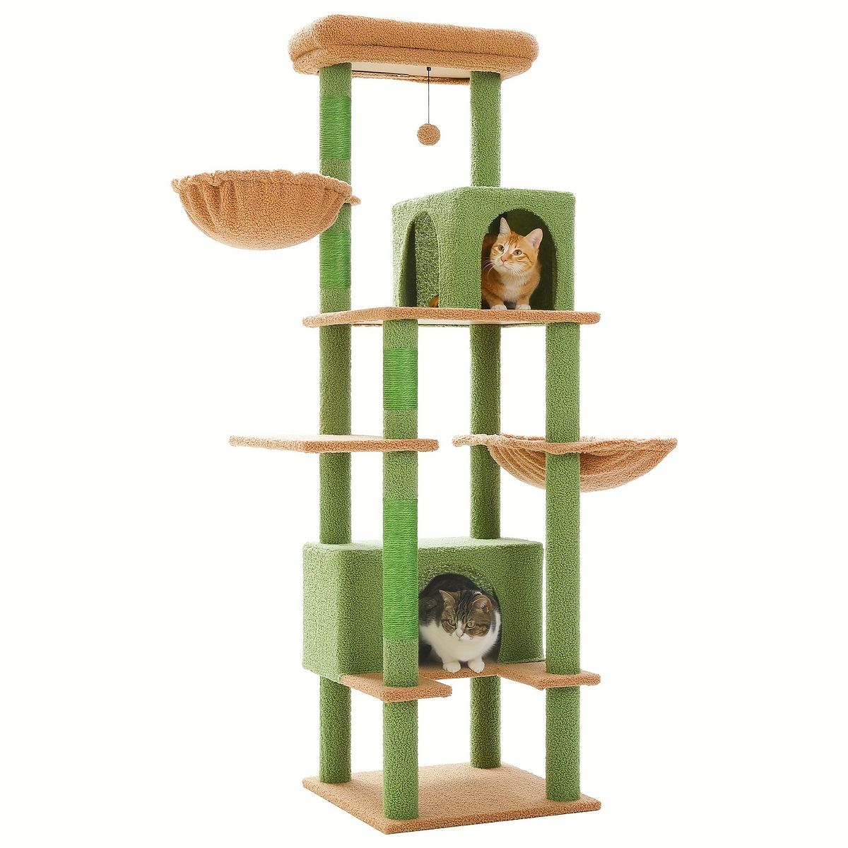 多頭飼いにも最適 省スペース型キャットタワー