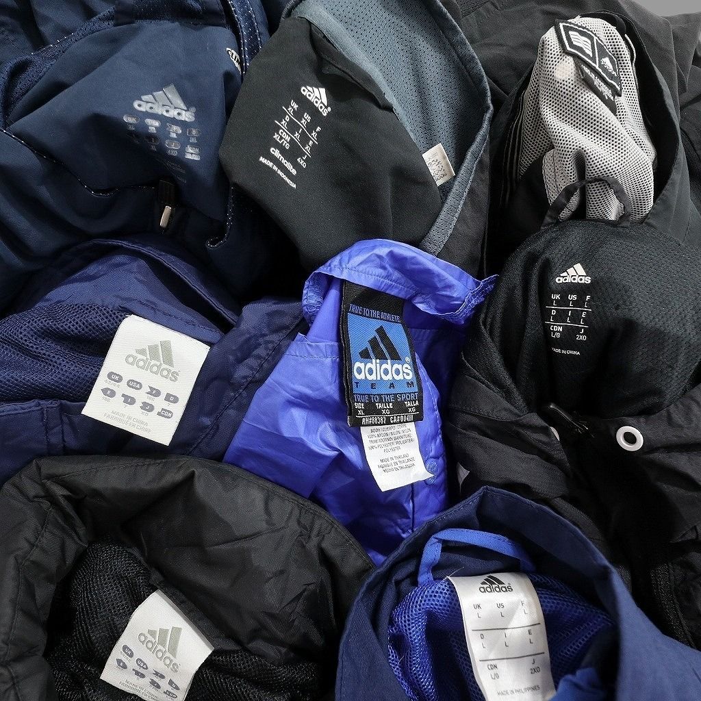 adidas ウィンドブレーカー Lサイズ 多色　ヴィンテージ　古着 90's】adidas ウィンドブレーカー M（L相当）100%ポリエステル