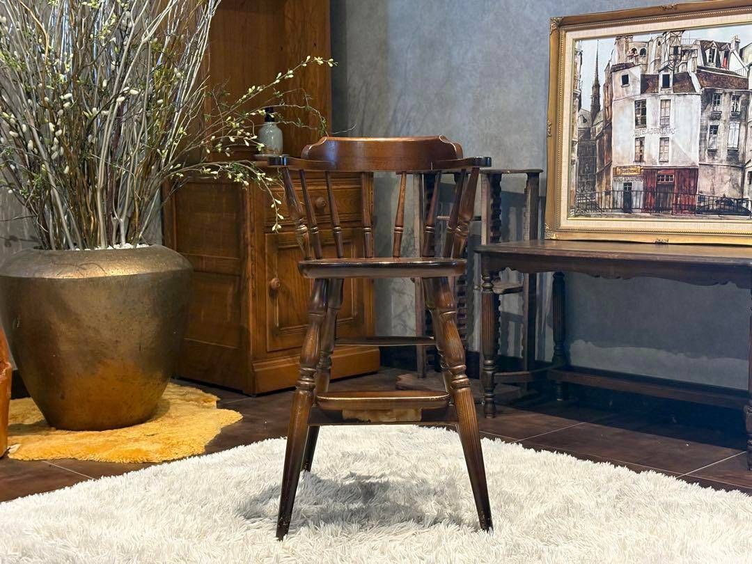 ベビーチェア キッズチェア 子供イス ハイチェア アンティーク ビンテージ G