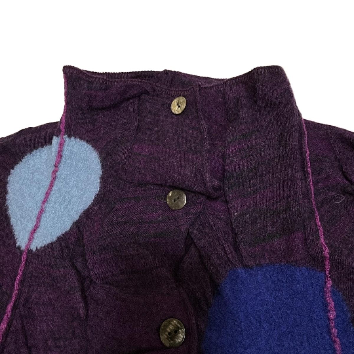 魅力 FUGA FUGA フガフガ ワンピース サイズF F レディース - パープル×マルチ ノースリーブ ひざ丈 ニット ご来店を待ちます!