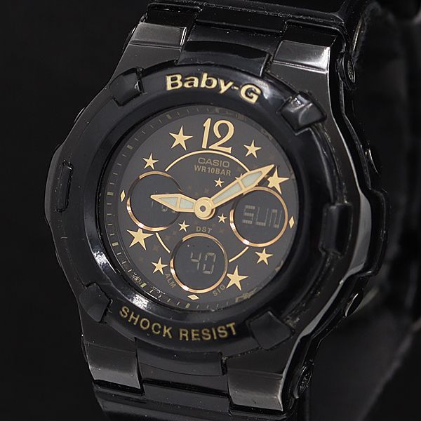 稼働 良品 カシオ ベビーG BGA-113B QZ デジアナ文字盤 クロノグラフ 