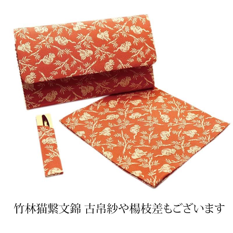 和装小物 竹林猫繋文錦