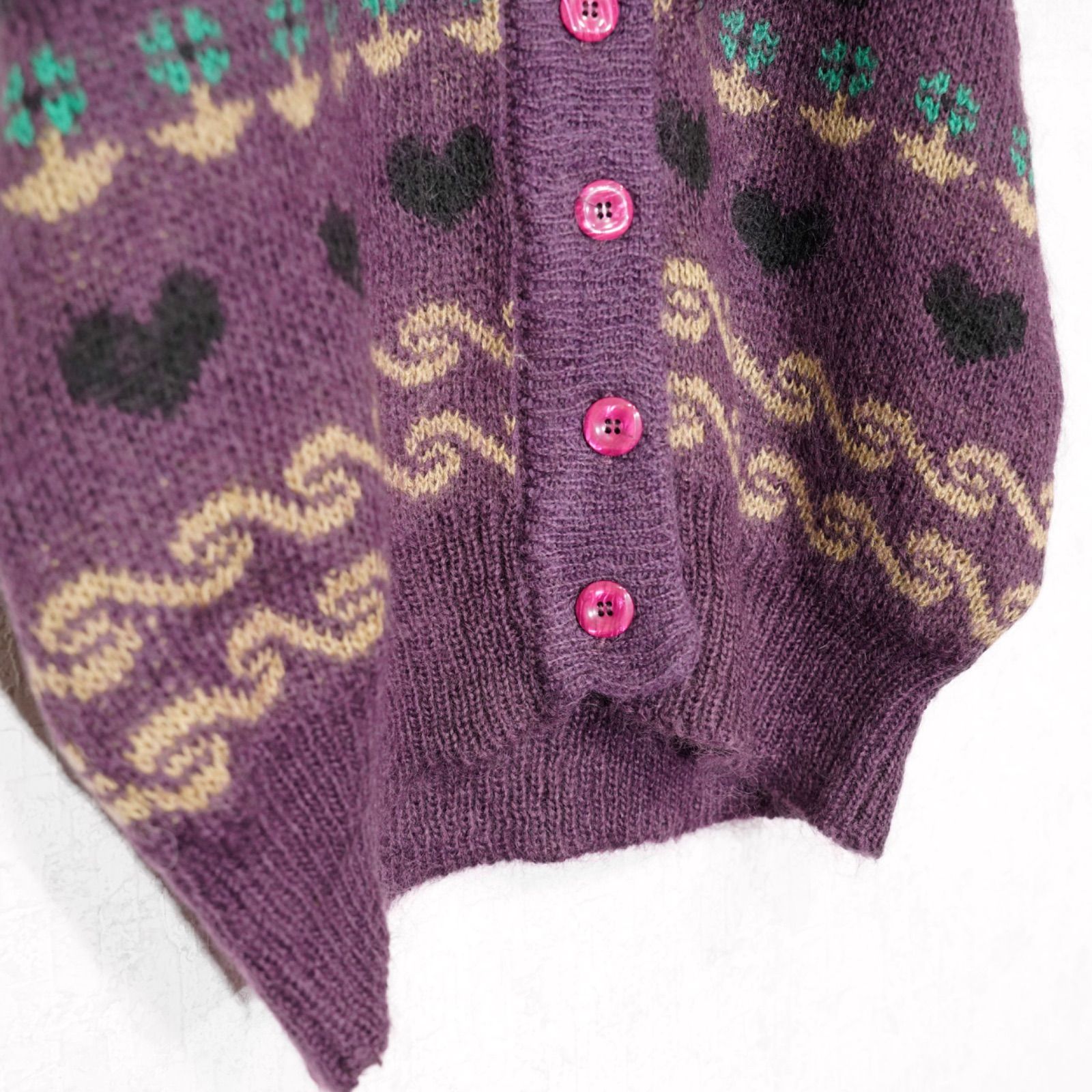 VEST アメリカ古着ファンシーデザインモヘアニットベスト