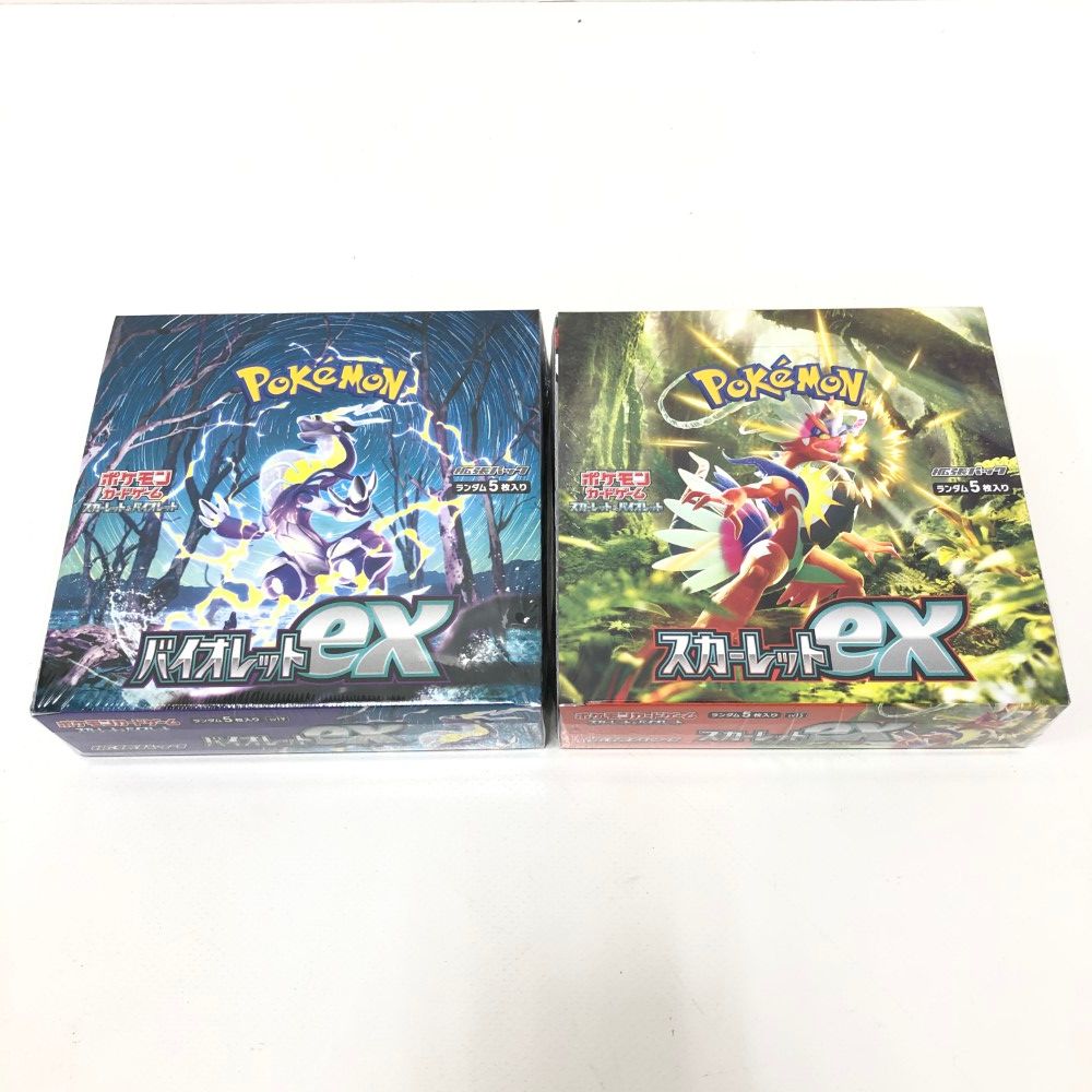 07w5042 ポケモンカードゲーム 拡張パック スカーレットex バイオレットex 未開封 シュリンク付き 2box トレーディングカード トレカ  ポケカ ボックス【中古品】 - メルカリ