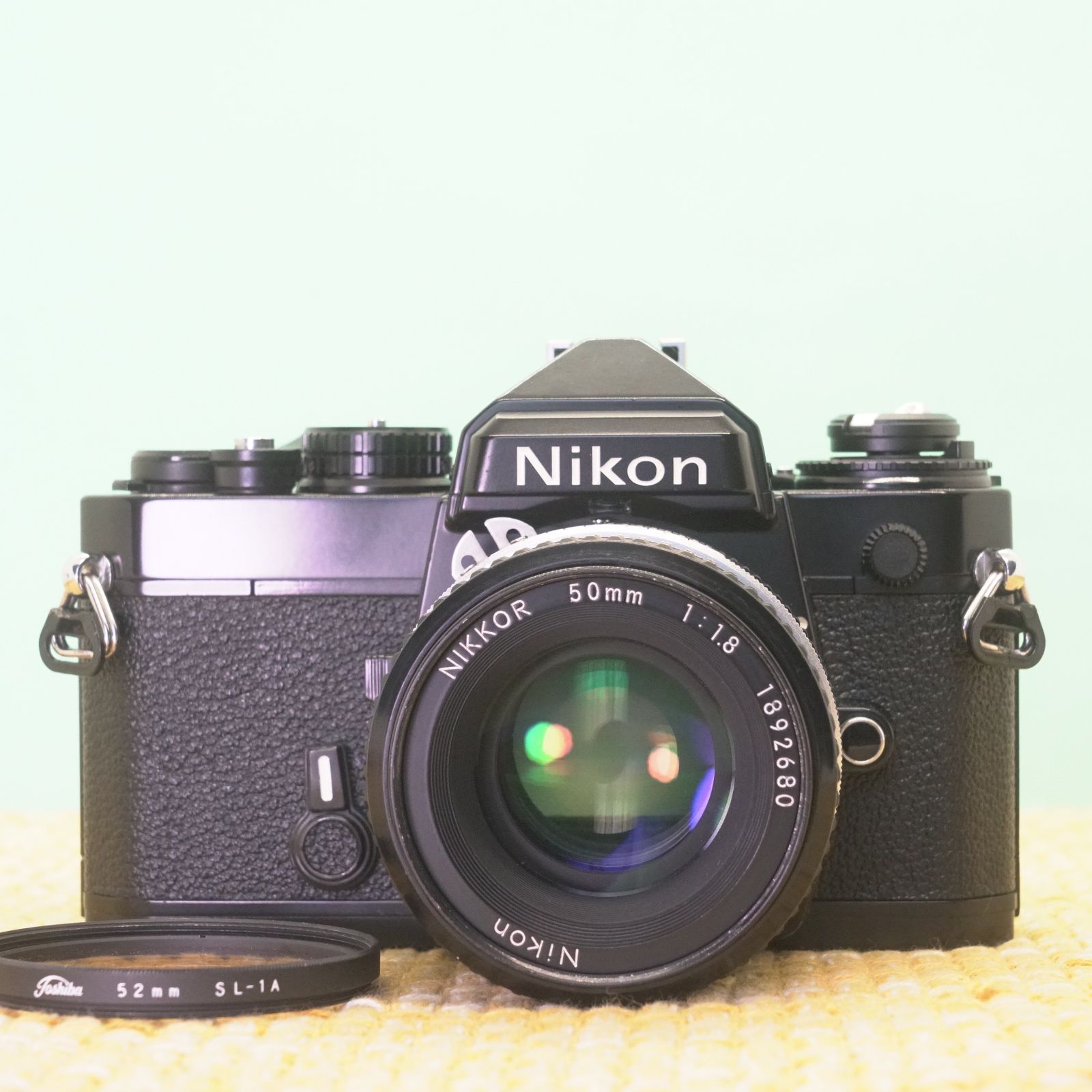 人気ブラドン 完動品◎ニコン フィルムカメラ FE F2.8 ブラック Nikon