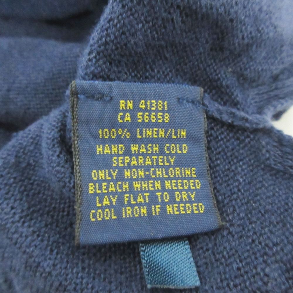 美品 POLO RALPH LAUREN ポロラルフローレン Vネック ロングスリーブ プルオーバー リネンニット カットソー セーター S ホワイト レディース 古着 中古 美品 POLO RALPH LAUREN ポロラルフローレン ロングスリーブ V