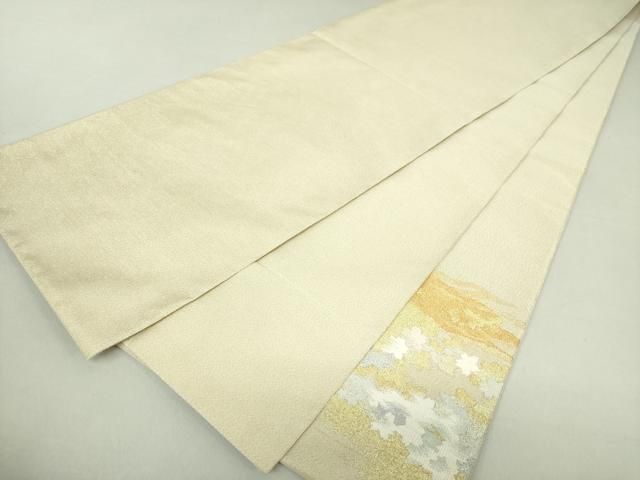 平和屋着物○爪掻き本綴れ 太鼓柄袋帯 変わり横段文 金