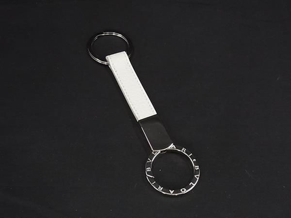 BVLGARI ブルガリブルガリ キーリング キーホルダー メンズ レディース アイボリー系×シルバー系 BS0425