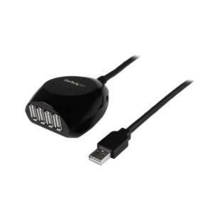 2営業日で発送 スターテック 15M USB2.0 アクティブ延長ケーブル ＆ 4ポートUSBハブ TYPE-A オス - 4X TY