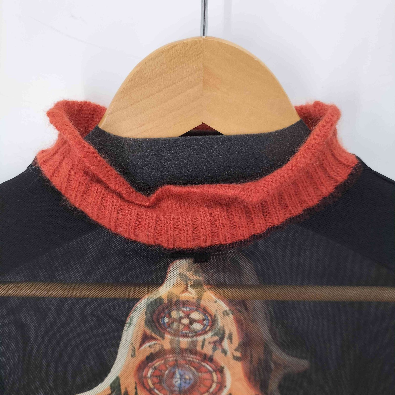 ジャンポールゴルチエ Jean Paul GAULTIER 襟＆袖ニット クロス十字架