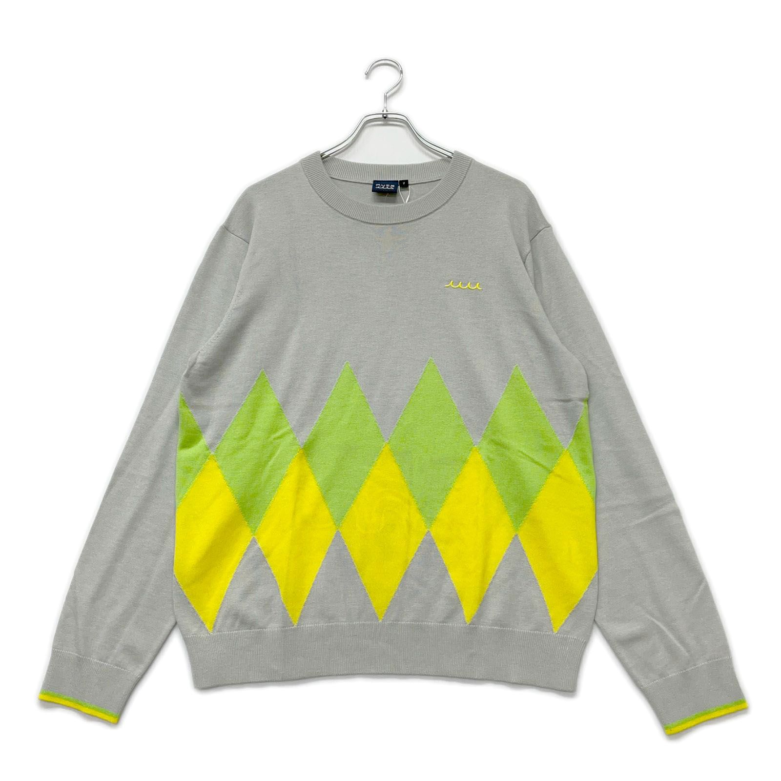 ♥品 メンズ ムータマリン muta MARINE セーター 7 XL グレー クルーネック アーガイル