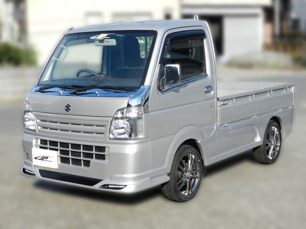 軽トラ スズキ NEWキャリイ/スーパーキャリイ 日産 NT100クリッパー 三菱 ミニキャブ フロントスポイラー LED付 カスタム パーツ 無塗装  - メルカリ