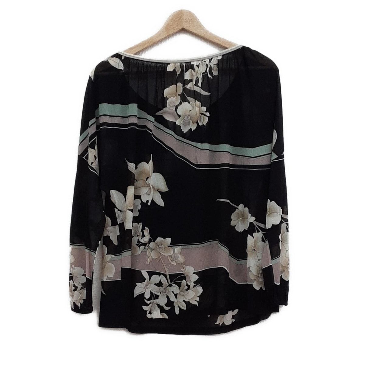 LEONARD レオナール 長袖カットソー Lサイズ ダークブラウン ウールx