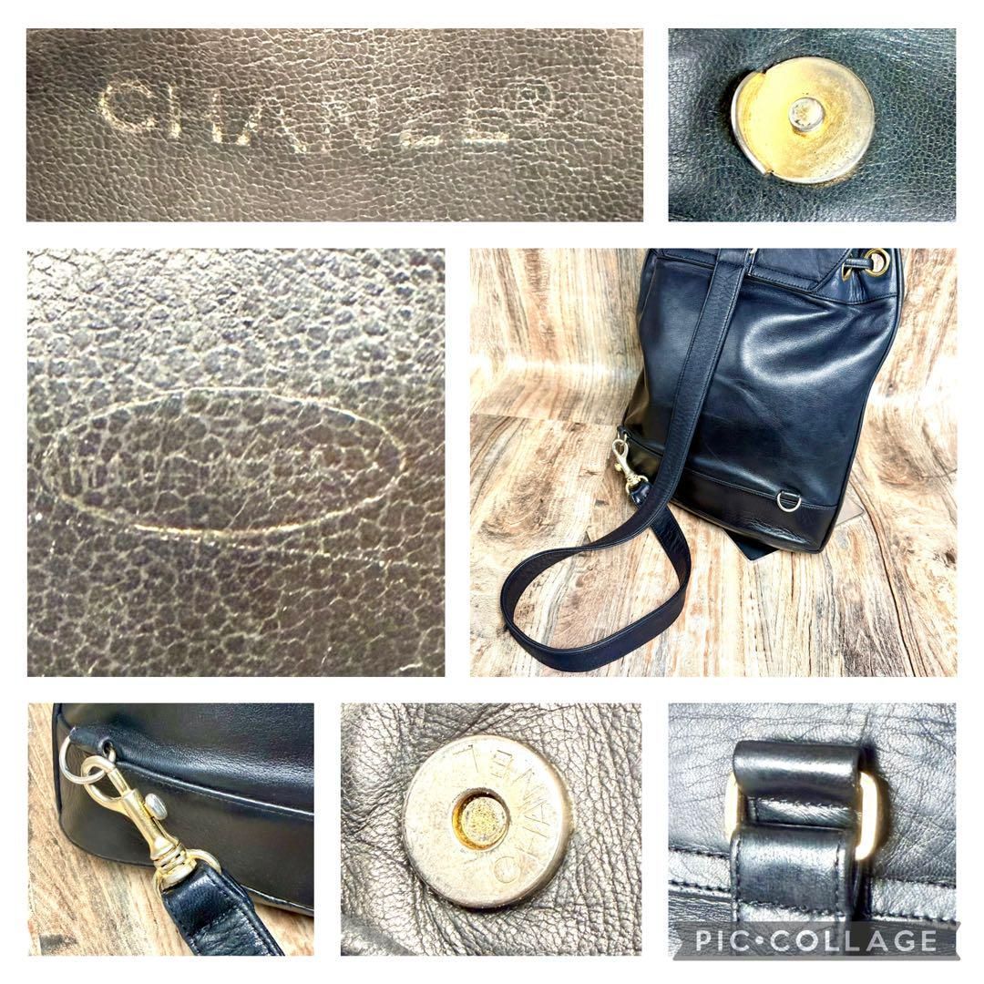 ⛄️極美品⛄️レア品シャネルCHANELラムスキンココ巾着型