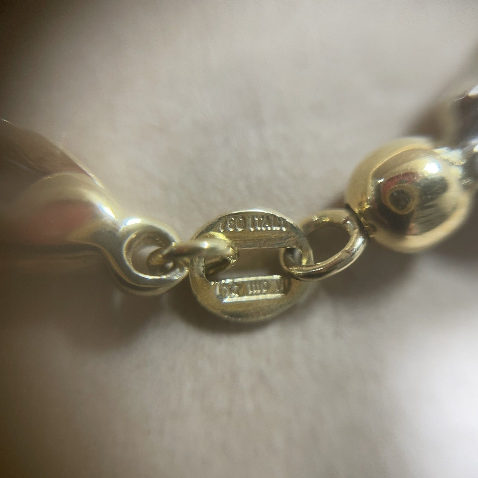 k18刻印あり　ブレスレット　遺品整理　ストーン 遺品整理 18k刻印有り ブレスレット ゴールド - メルカリ