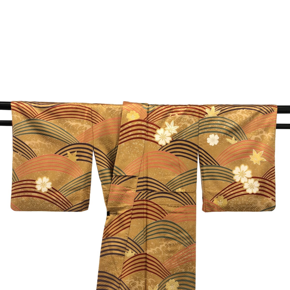 平和屋着物●訪問着　刺繍　花筏文　金彩　正絹　逸品　AABB0384ph 平和屋着物○訪問着 刺繍 花筏文 金彩 正絹 逸品 AABB0384ph 平和屋