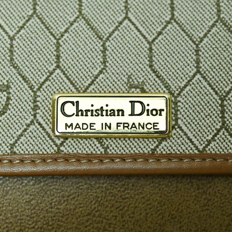 DIOR ディオール　ベルト　ハニカム柄　金具　ロゴ　PVCレザー　ベージュ Christian Dior クリスチャンディオール ハニカム柄 PVC/レザー