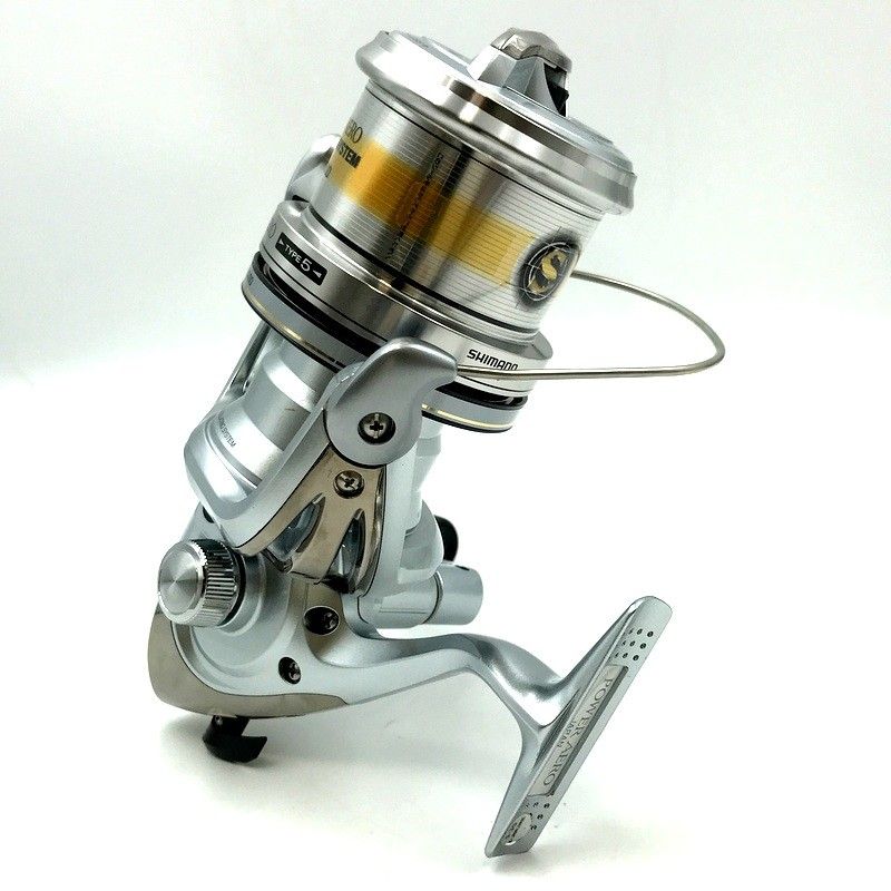 シマノ 03 パワーエアロ 5号 スピニングリール 未使用品 シルバー つり