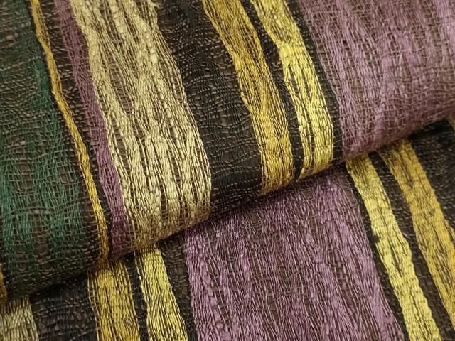 平和屋本店□極上 本場筑前博多織 草木染 手織工房 染匠：小森久 全通