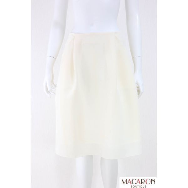 FOXEY☆フォクシー イリプスフレアスカート ロング 36424 ホワイト/白  