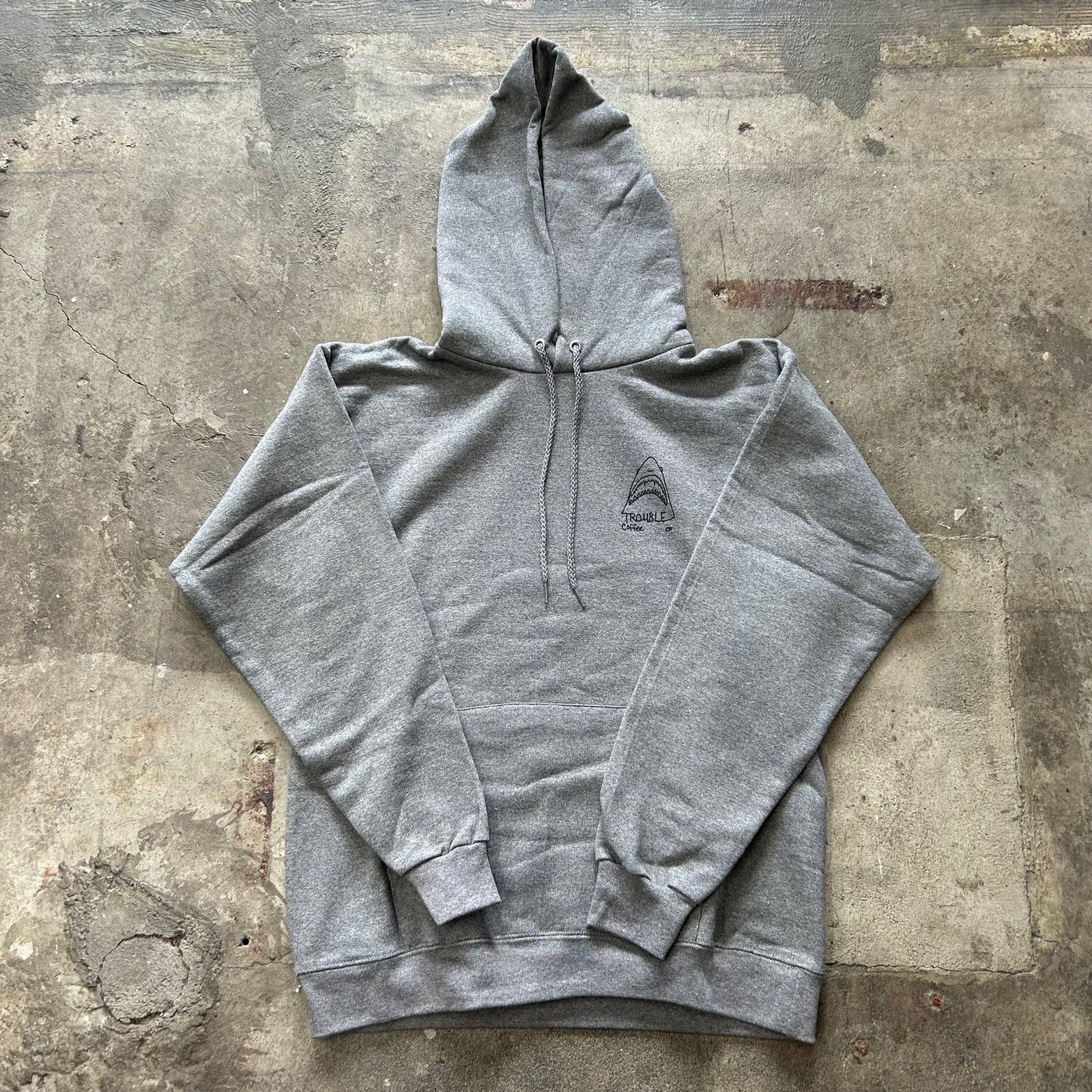 TROUBLE COFFEE HOODY GRY S トラブルコーヒー パーカー - メルカリ
