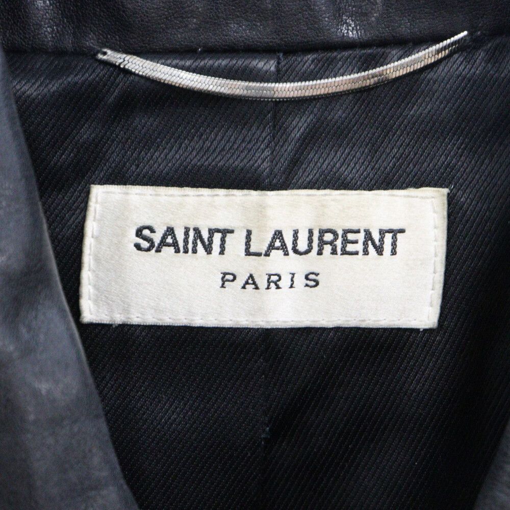 SAINT LAURENT PARIS (サンローランパリ) 13AW Zip Design Leather Jacket ジップデザインライダースジャケット 334572 Y5CZ2 ブラック