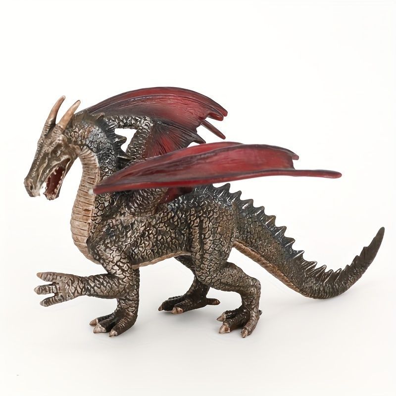 ブラックドラゴン 黒い竜 樹脂像 ミニチュア 18cm 神話 フィギュア