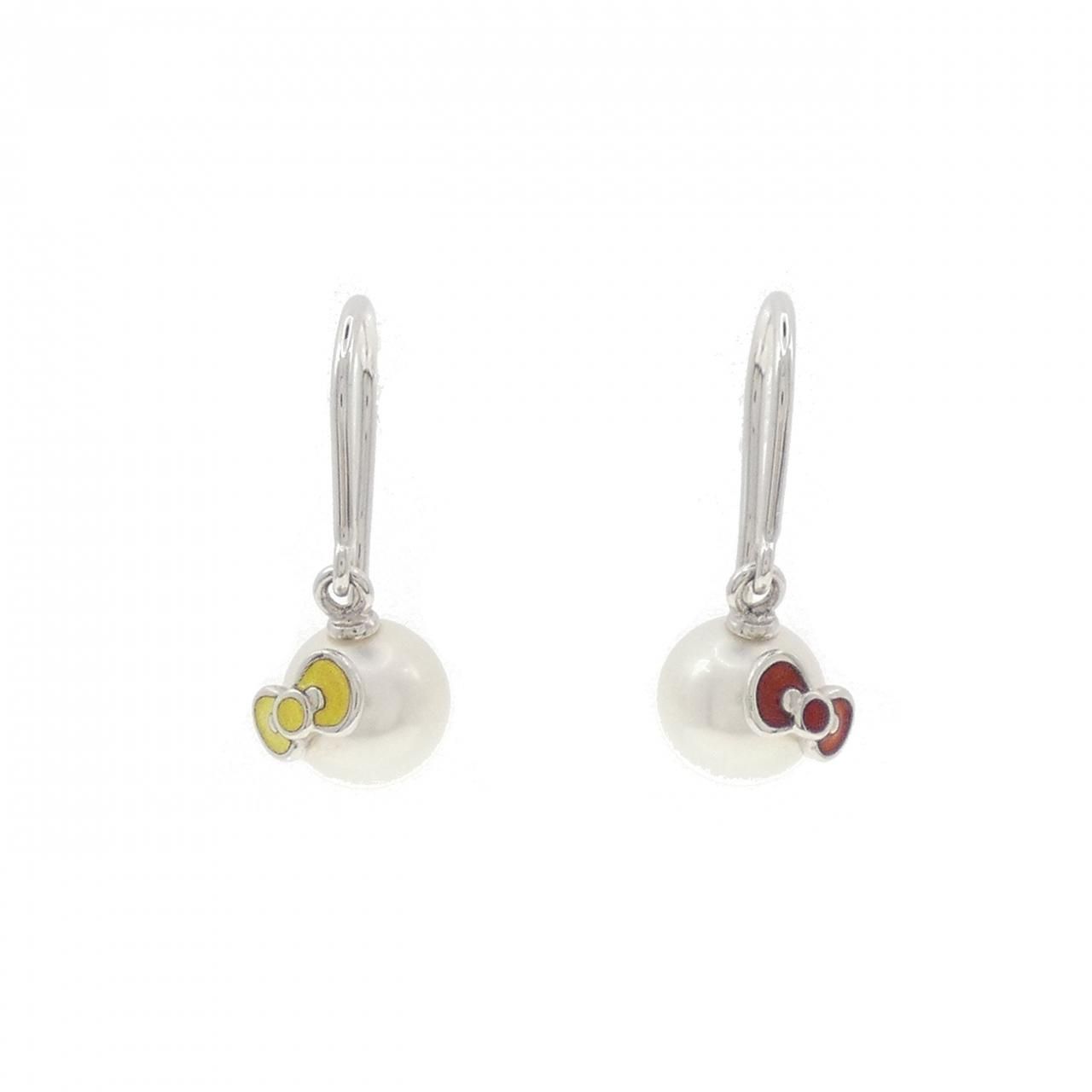 ミキモト キティコラボ パール ピアス 6.0mm
