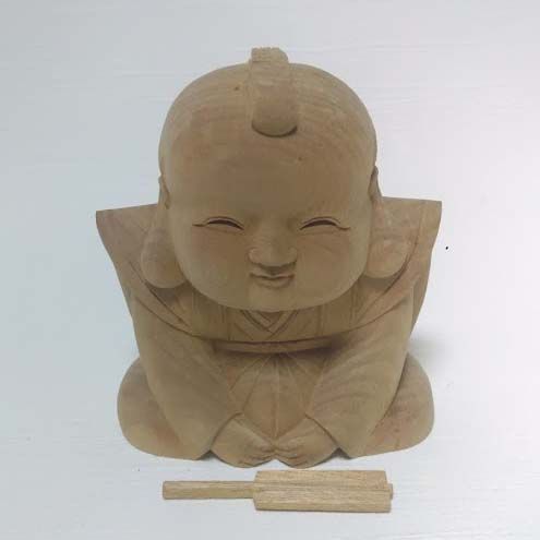 木彫 福助人形